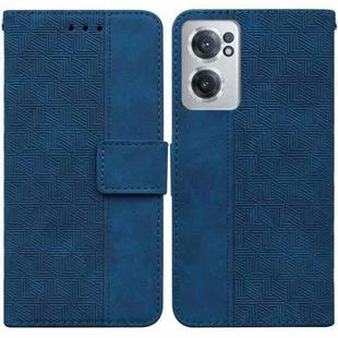 For OnePlus Nord CE 2 5G Geometric Embossed Leather Phone Case(Blue)