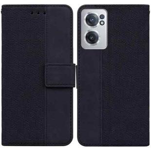 For OnePlus Nord CE 2 5G Geometric Embossed Leather Phone Case(Black)