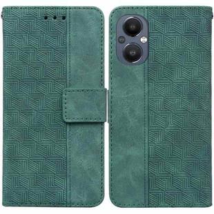 For OnePlus Nord N20 5G Geometric Embossed Leather Phone Case(Green)