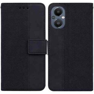 For OnePlus Nord N20 5G Geometric Embossed Leather Phone Case(Black)