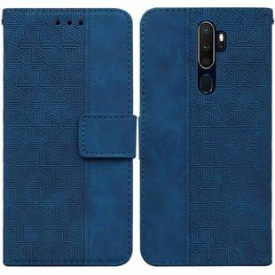 For OPPO A9 2020 / A5 2020 / A11X Geometric Embossed Leather Phone Case(Blue)