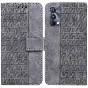 For OPPO Realme GT Master / Q3 Pro 5G Geometric Embossed Leather Phone Case(Grey)