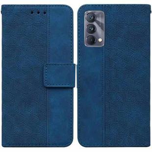 For OPPO Realme GT Master / Q3 Pro 5G Geometric Embossed Leather Phone Case(Blue)