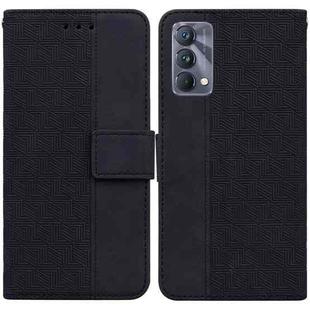 For OPPO Realme GT Master / Q3 Pro 5G Geometric Embossed Leather Phone Case(Black)