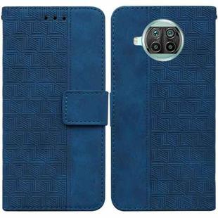 For Xiaomi Mi 10T Lite 5G Geometric Embossed Leather Phone Case(Blue)