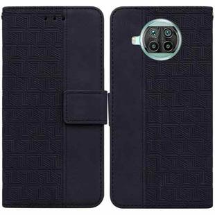 For Xiaomi Mi 10T Lite 5G Geometric Embossed Leather Phone Case(Black)