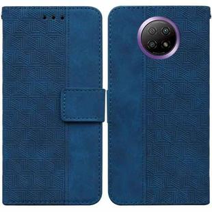 For Xiaomi Redmi Note 9T / Note 9 5G Geometric Embossed Leather Phone Case(Blue)