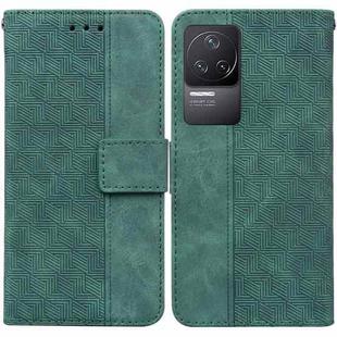 For Xiaomi Redmi K50 / K50 Pro Geometric Embossed Leather Phone Case(Green)