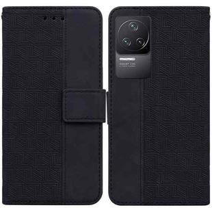 For Xiaomi Redmi K50 / K50 Pro Geometric Embossed Leather Phone Case(Black)