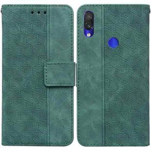 For Xiaomi Redmi Note 7S / Note 7 Geometric Embossed Leather Phone Case(Green)