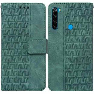 For Xiaomi Redmi Note 8T Geometric Embossed Leather Phone Case(Green)