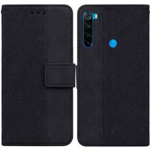 For Xiaomi Redmi Note 8T Geometric Embossed Leather Phone Case(Black)