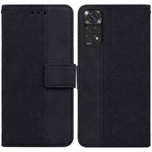 For Xiaomi Redmi Note 11 / Note 11S Geometric Embossed Leather Phone Case(Black)