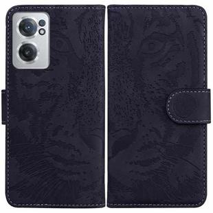 For OnePlus Nord CE 2 5G Tiger Embossing Pattern Horizontal Flip Leather Phone Case(Black)
