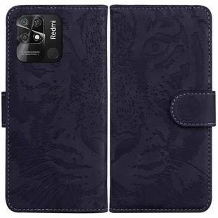 For Xiaomi Redmi 10C Tiger Embossing Pattern Horizontal Flip Leather Phone Case(Black)