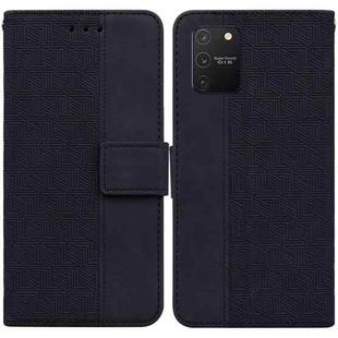 For Samsung Galaxy S10 Lite / A91 Geometric Embossed Leather Phone Case(Black)