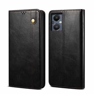 For OnePlus Nord N20 5G Oil Wax Crazy Horse Texture Leather Phone Case(Black)