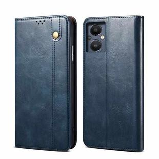 For OnePlus Nord N20 5G Oil Wax Crazy Horse Texture Leather Phone Case(Blue)
