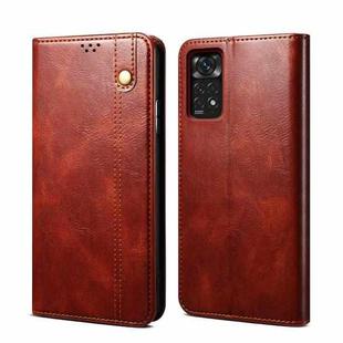 For Xiaomi Redmi Note 11 Pro 4G / 5G Oil Wax Crazy Horse Texture Leather Phone Case(Brown)