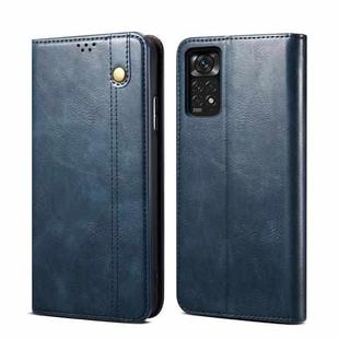 For Xiaomi Redmi Note 11 Pro 4G / 5G Oil Wax Crazy Horse Texture Leather Phone Case(Blue)
