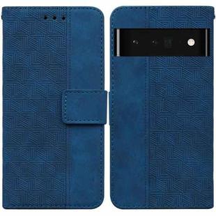 For Google Pixel 6 Pro Geometric Embossed Leather Phone Case(Blue)