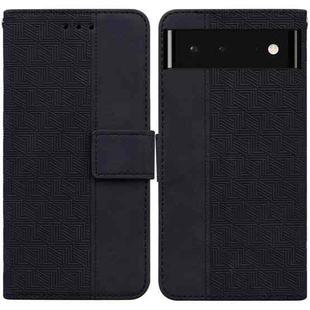 For Google Pixel 6 Geometric Embossed Leather Phone Case(Black)