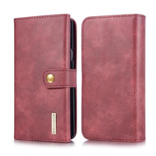 For Galaxy Note9 DG.MING Triple Fold Crazy Horse Texture Magnetic Horizontal Flip Leather Case with Holder & Card Slots & Wallet(Red)