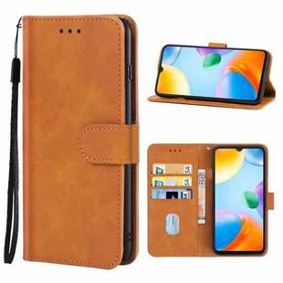 Leather Phone Case For Xiaomi Redmi 10C(Brown)