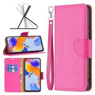 For Xiaomi Redmi Note 11 Pro International Version Litchi Texture Pure Color Horizontal Flip Leather Phone Case(Rose Red)