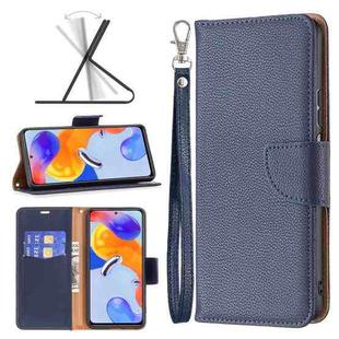 For Xiaomi Redmi Note 11 Pro International Version Litchi Texture Pure Color Horizontal Flip Leather Phone Case(Dark Blue)