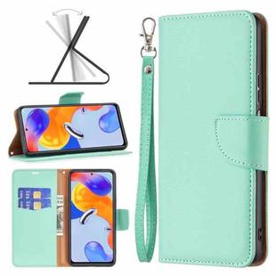 For Xiaomi Redmi Note 11 Pro International Version Litchi Texture Pure Color Horizontal Flip Leather Phone Case(Green)