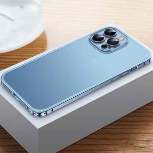 For iPhone 12 Pro Frosted Phone Case with Lens Protection(Sierra Blue)