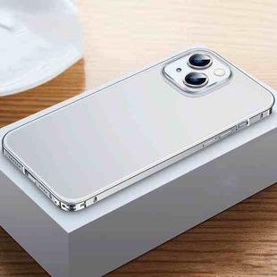 For iPhone 13 Frosted Phone Case with Lens Protection(Silver)