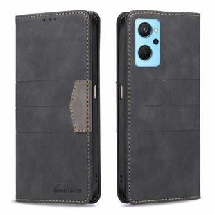 For OPPO A36 4G / A96 4G / A76 4G / K10 4G / Realme 9i Magnetic Splicing Leather Phone Case(Black)