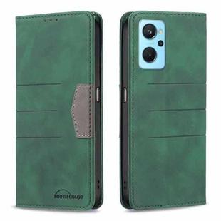For OPPO A36 4G / A96 4G / A76 4G / K10 4G / Realme 9i Magnetic Splicing Leather Phone Case(Green)