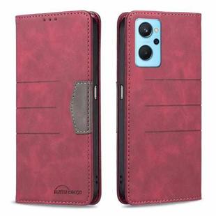 For OPPO A36 4G / A96 4G / A76 4G / K10 4G / Realme 9i Magnetic Splicing Leather Phone Case(Red)