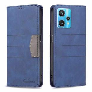 For OPPO Realme 9 Pro+ Magnetic Splicing Leather Phone Case(Blue)