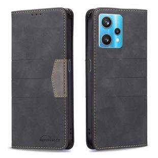 For OPPO Realme 9 Pro+ Magnetic Splicing Leather Phone Case(Black)