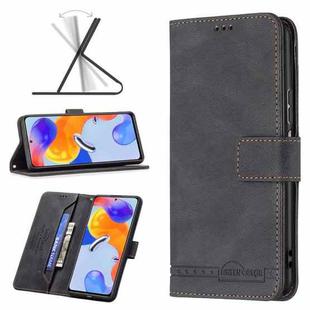For Xiaomi Redmi Note 11 Pro International Version Magnetic Clasp RFID Blocking Anti-Theft Leather Case(Black)
