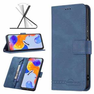 For Xiaomi Redmi Note 11 Pro International Version Magnetic Clasp RFID Blocking Anti-Theft Leather Case(Blue)