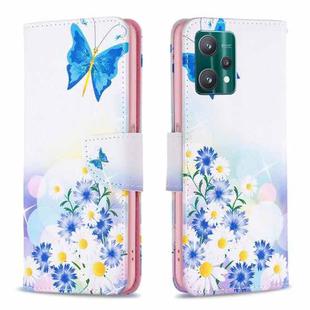 For OPPO Realme 9 Pro Colored Drawing Pattern Horizontal Flip Leather Case with Holder & Card Slots & Wallet(Butterfly Love)