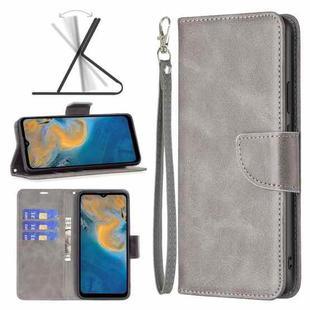 For ZTE Blade A51 Retro Lambskin Texture Leather Phone Case(Grey)
