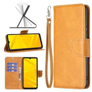 For ZTE Blade A71 Retro Lambskin Texture Leather Phone Case(Yellow)