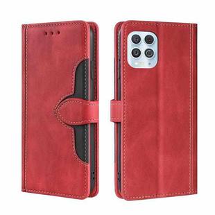 For Motorola Edge S / G100 Skin Feel Straw Hat Magnetic Buckle Leather Phone Case(Red)