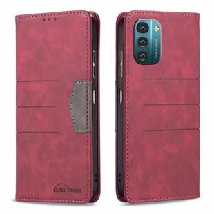 For Nokia G11 / G21 Magnetic Splicing Leather Phone Case(Red)