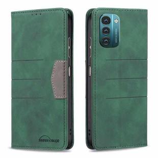 For Nokia G11 / G21 Magnetic Splicing Leather Phone Case(Green)