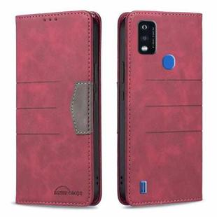 For ZTE Blade A51 Magnetic Splicing Leather Phone Case(Red)
