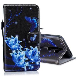 For Xiaomi Redmi Note 8 Pro Horizontal Flip Leather Case with Holder & Card Slots & Wallet(Blue Butterfly Flower)