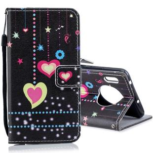 For Huawei Mate 30 Horizontal Flip Leather Case with Holder & Card Slots & Wallet(Colored Heart)
