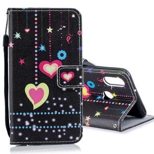 For Galaxy A10s Horizontal Flip Leather Case with Holder & Card Slots & Wallet(Colored Heart)